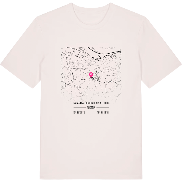 Katastralgemeinde Krustetten karta t-shirt – t-shirt från PinShirt