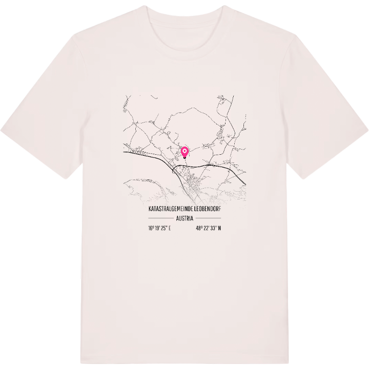 Katastralgemeinde Leobendorf karta t-shirt – t-shirt från PinShirt