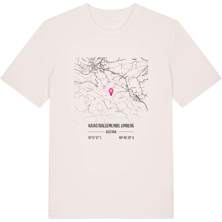 Katastralgemeinde Limberg karta t-shirt – t-shirt från PinShirt