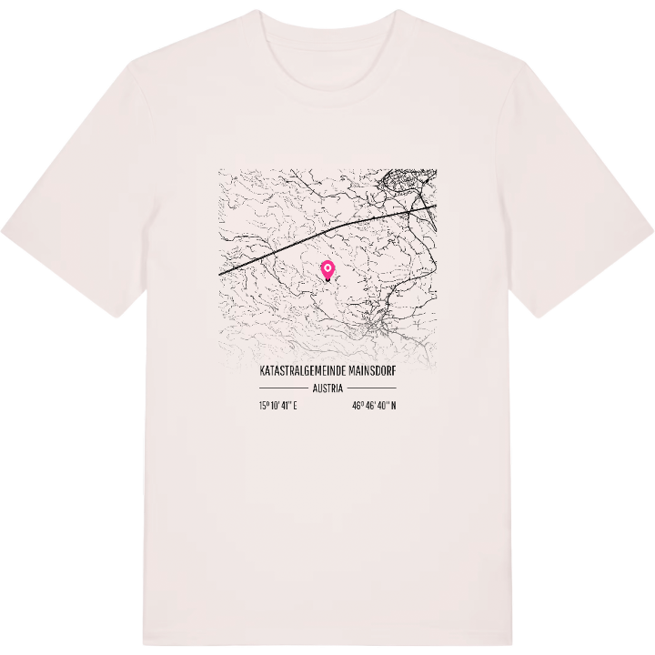 Katastralgemeinde Mainsdorf karta t-shirt – t-shirt från PinShirt