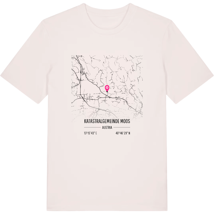 Katastralgemeinde Moos karta t-shirt – t-shirt från PinShirt