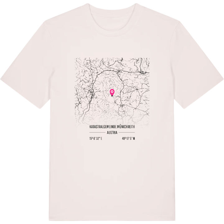 Katastralgemeinde Münichreith karta t-shirt – t-shirt från PinShirt