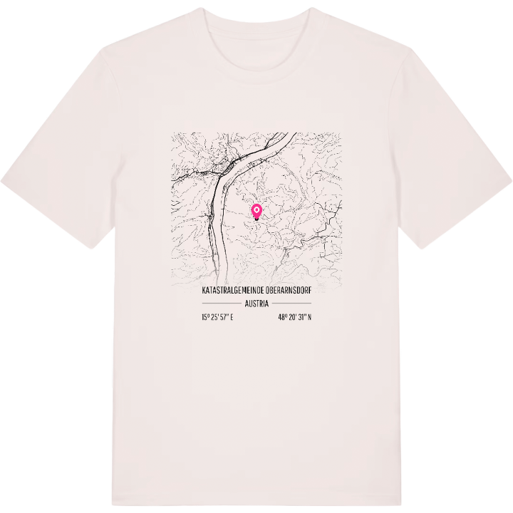 Katastralgemeinde Oberarnsdorf karta t-shirt – t-shirt från PinShirt