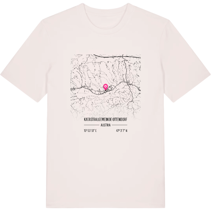 Katastralgemeinde Ottendorf karta t-shirt – t-shirt från PinShirt