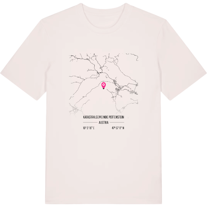 Katastralgemeinde Pottenstein karta t-shirt – t-shirt från PinShirt
