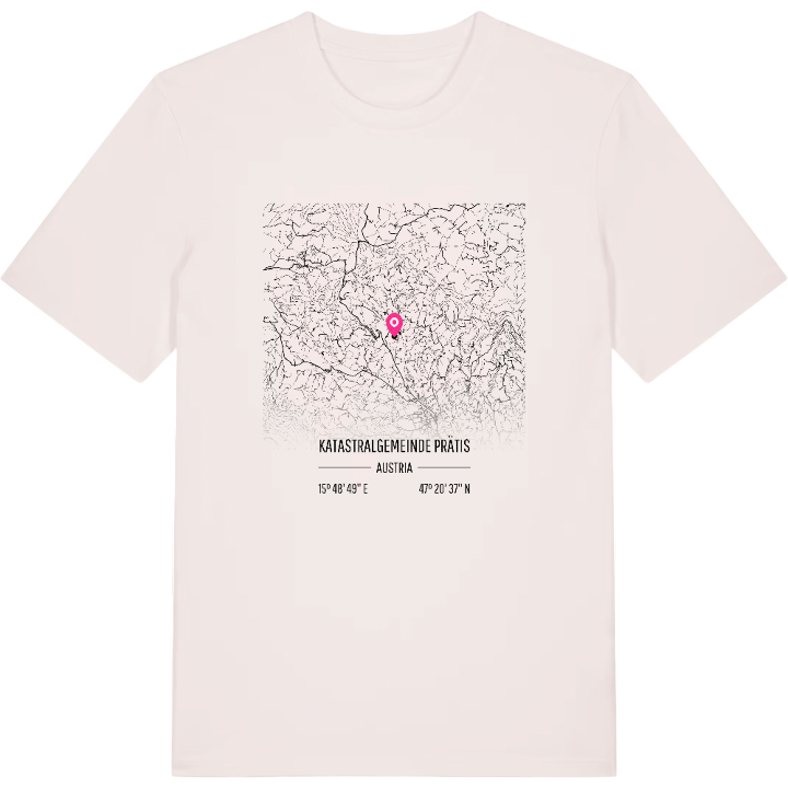 Katastralgemeinde Prätis karta t-shirt – t-shirt från PinShirt