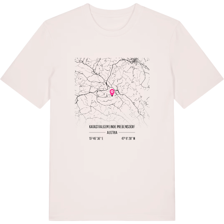 Katastralgemeinde Prebensdorf karta t-shirt – t-shirt från PinShirt
