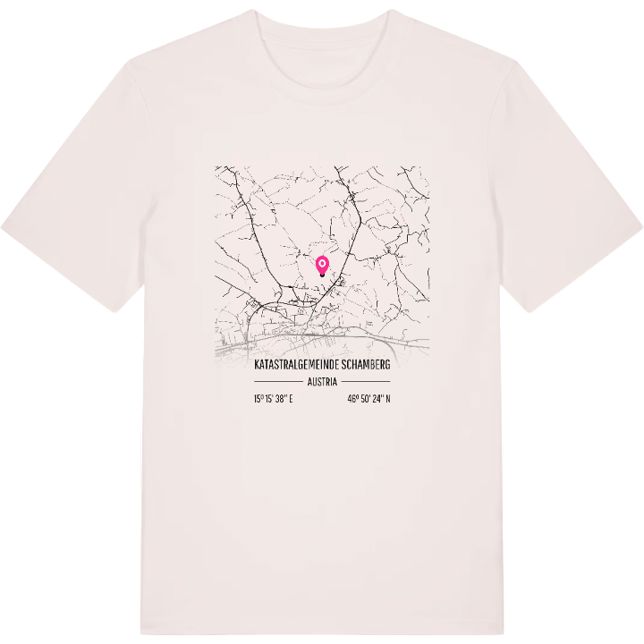 Katastralgemeinde Schamberg karta t-shirt – t-shirt från PinShirt