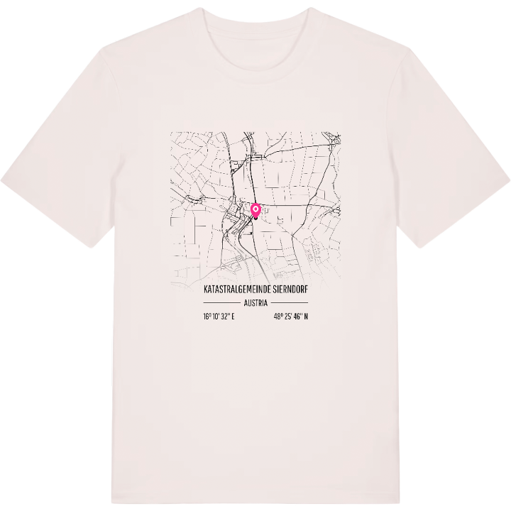 Katastralgemeinde Sierndorf karta t-shirt – t-shirt från PinShirt