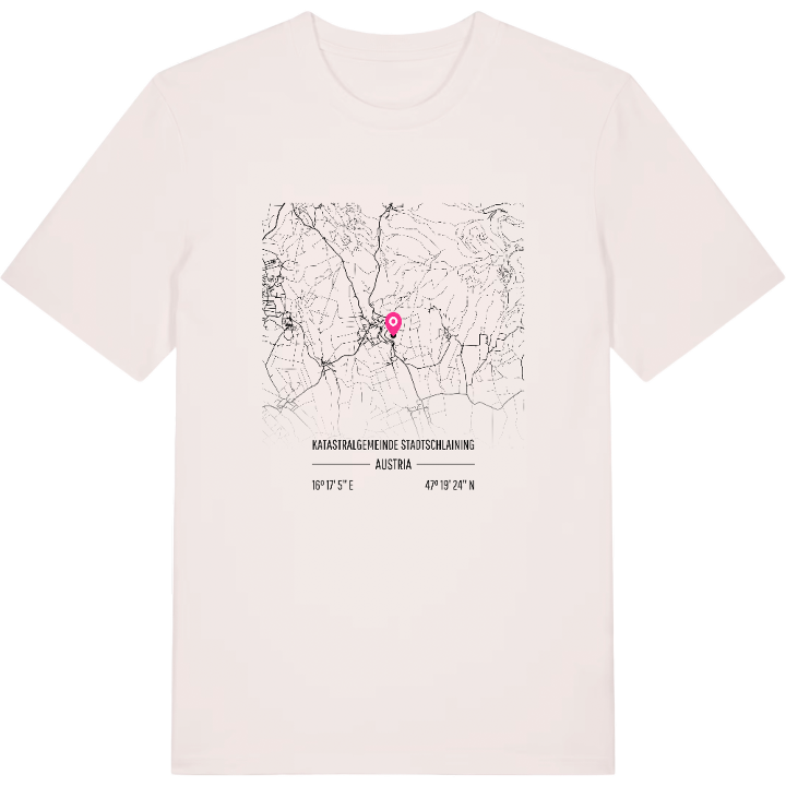 Katastralgemeinde Stadtschlaining karta t-shirt – t-shirt från PinShirt