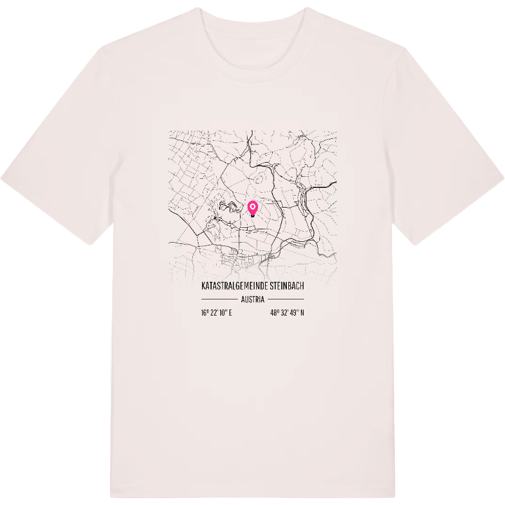 Katastralgemeinde Steinbach karta t-shirt – t-shirt från PinShirt