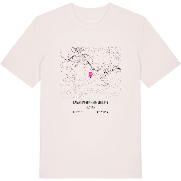 Katastralgemeinde Vießling karta t-shirt – t-shirt från PinShirt