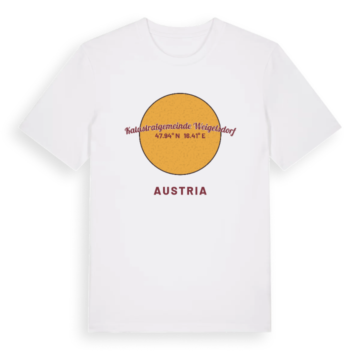 Katastralgemeinde Weigelsdorf cirkel t-shirt – t-shirt från PinShirt