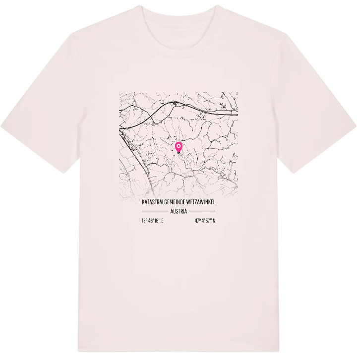 Katastralgemeinde Wetzawinkel karta t-shirt – t-shirt från PinShirt
