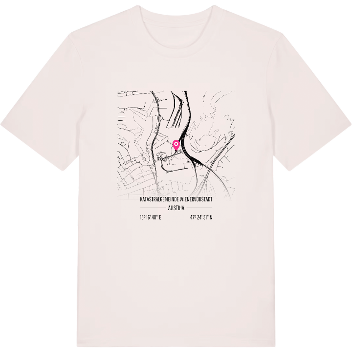 Katastralgemeinde Wienervorstadt karta t-shirt – t-shirt från PinShirt