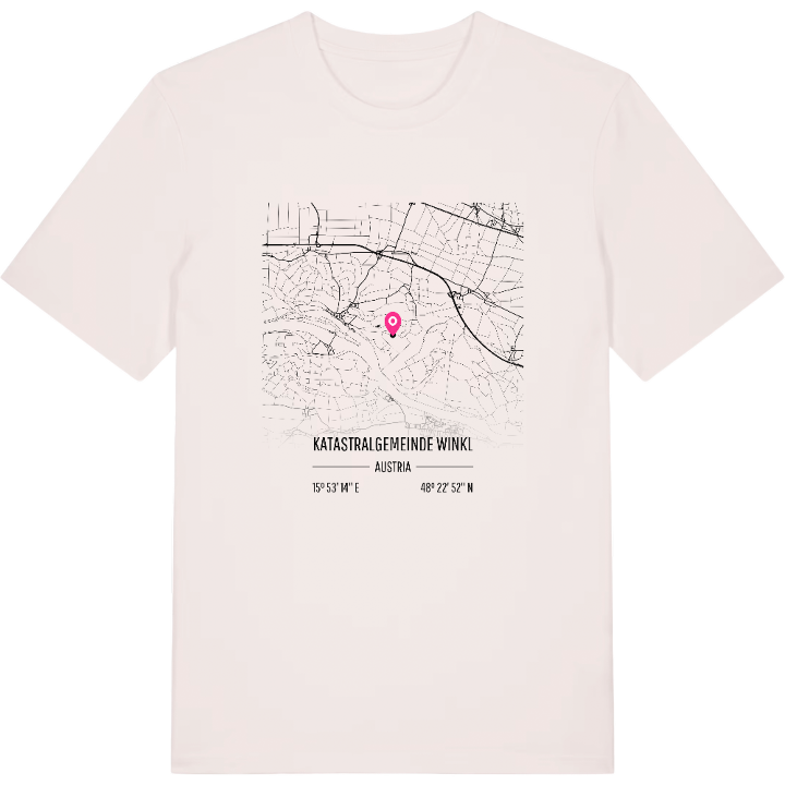 Katastralgemeinde Winkl karta t-shirt – t-shirt från PinShirt