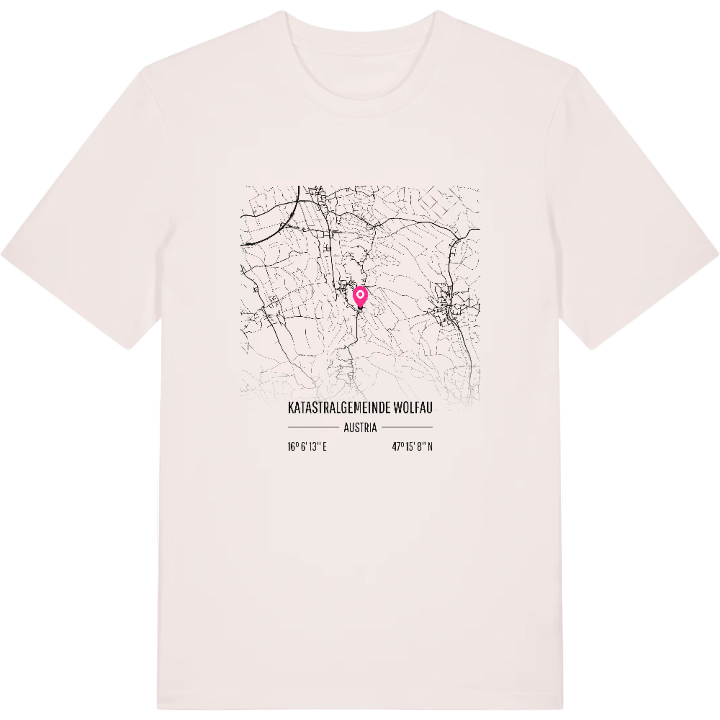 Katastralgemeinde Wolfau karta t-shirt – t-shirt från PinShirt