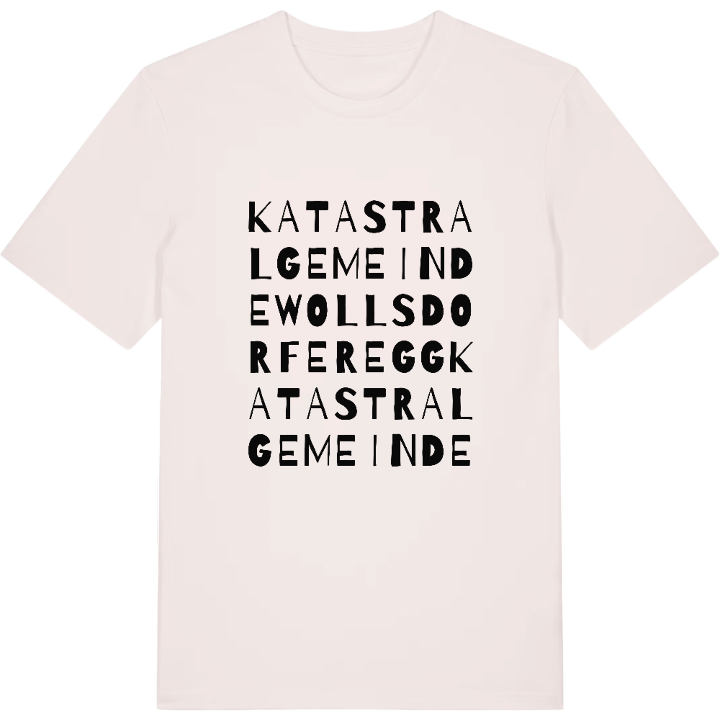 Katastralgemeinde Wollsdorferegg ordlek t-shirt – t-shirt från PinShirt