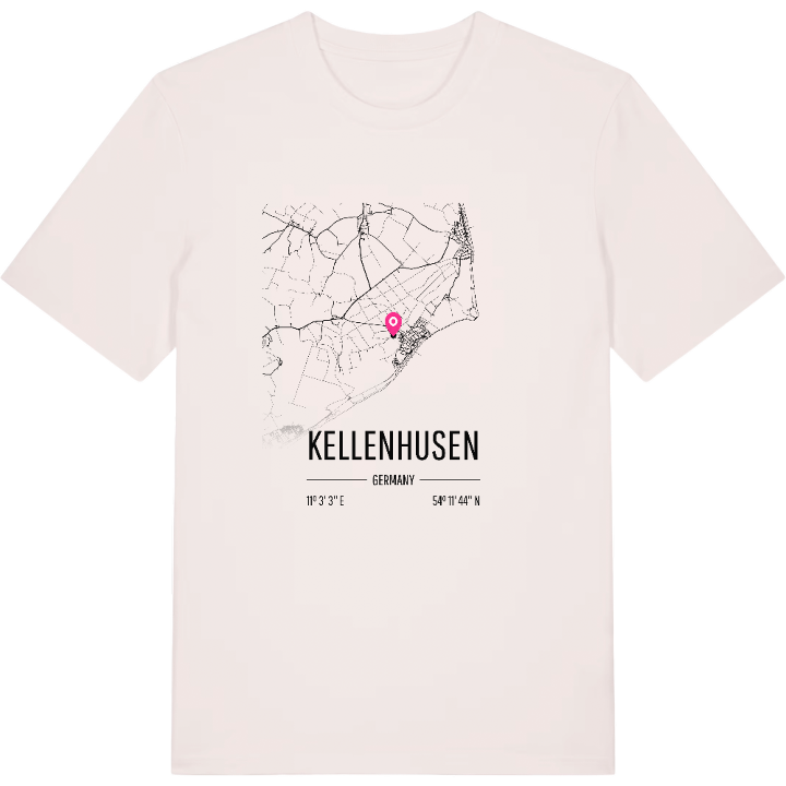 Kellenhusen karta t-shirt – t-shirt från PinShirt