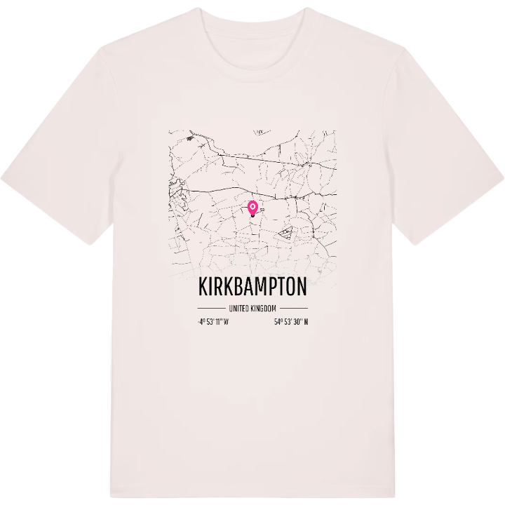 Kirkbampton karta t-shirt – t-shirt från PinShirt