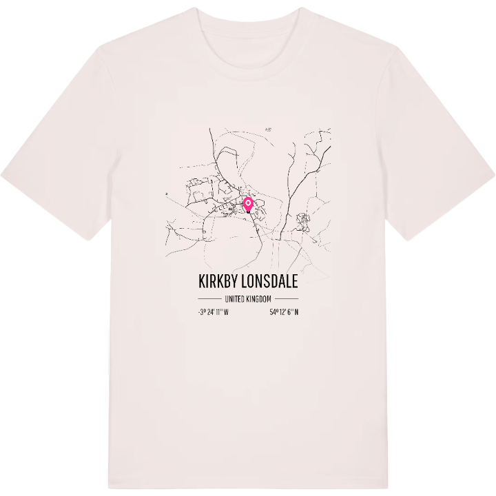 Kirkby Lonsdale karta t-shirt – t-shirt från PinShirt
