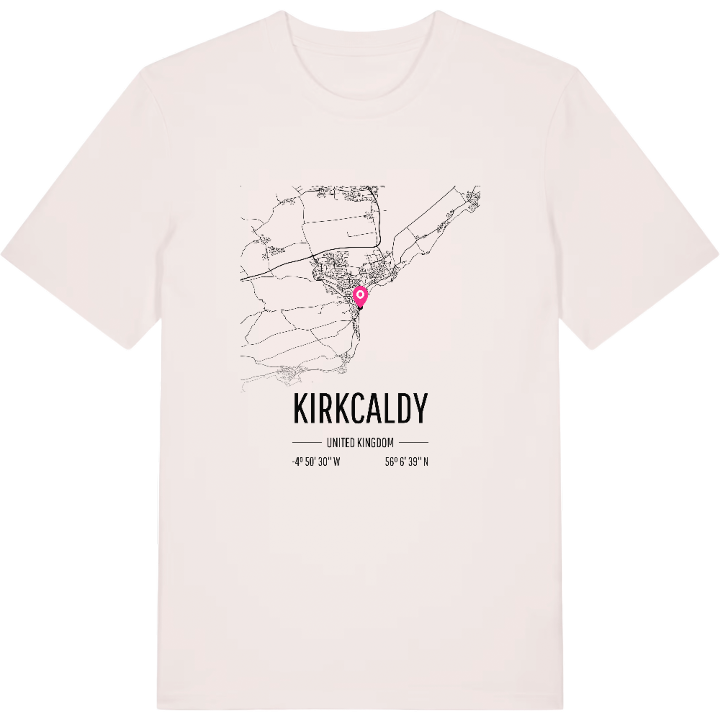Kirkcaldy karta t-shirt – t-shirt från PinShirt