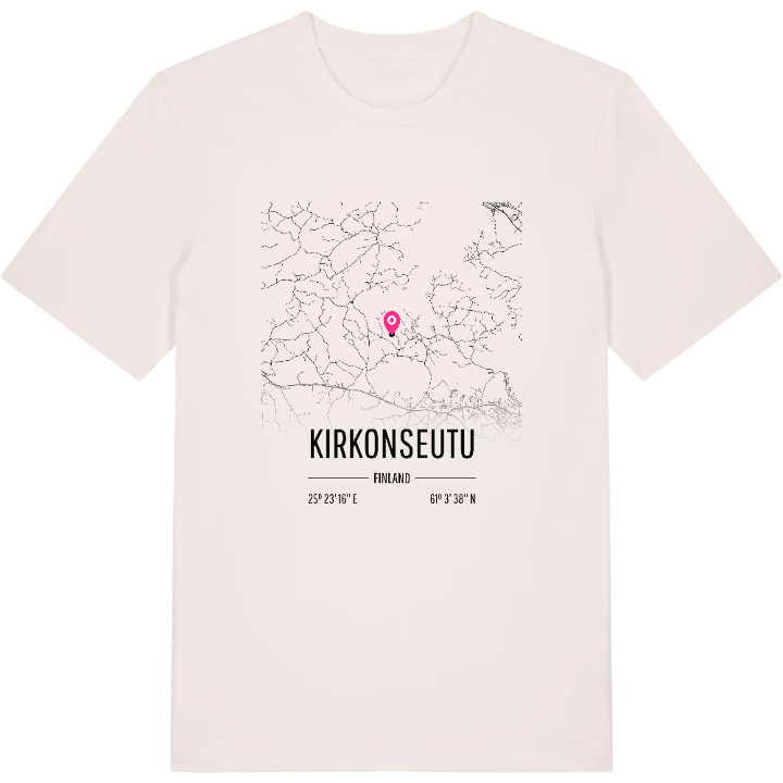 Kirkonseutu karta t-shirt – t-shirt från PinShirt