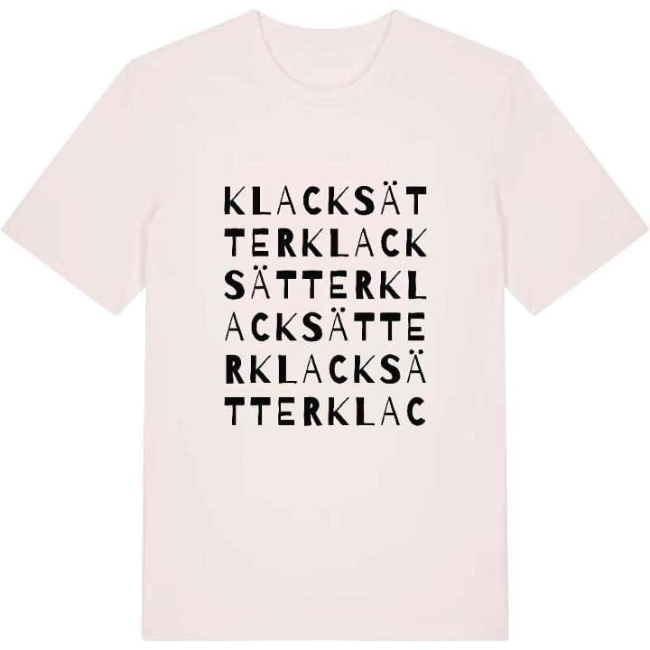 Klacksätter ordlek t-shirt – t-shirt från PinShirt