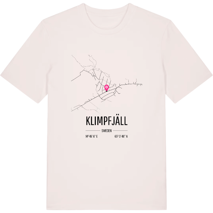 Klimpfjäll karta t-shirt – t-shirt från PinShirt
