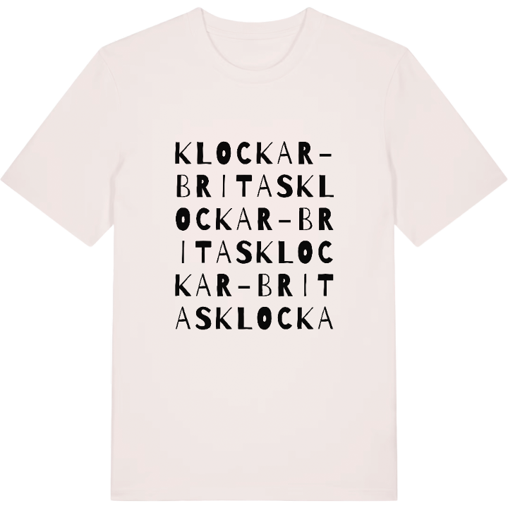 Klockar-Britas ordlek t-shirt – t-shirt från PinShirt