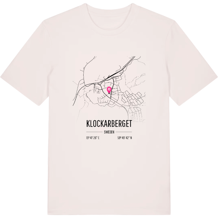 Klockarberget karta t-shirt – t-shirt från PinShirt