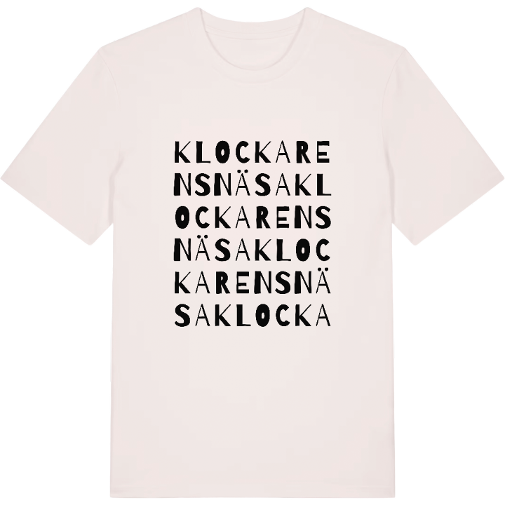 Klockarens näsa ordlek t-shirt – t-shirt från PinShirt