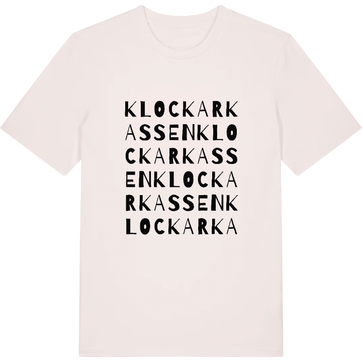 Klockarkassen ordlek t-shirt – t-shirt från PinShirt