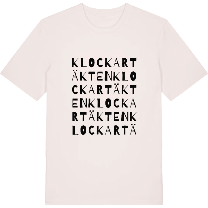 Klockartäkten ordlek t-shirt – t-shirt från PinShirt