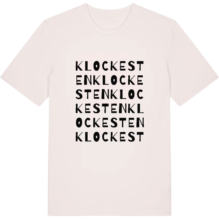 Klockesten ordlek t-shirt – t-shirt från PinShirt