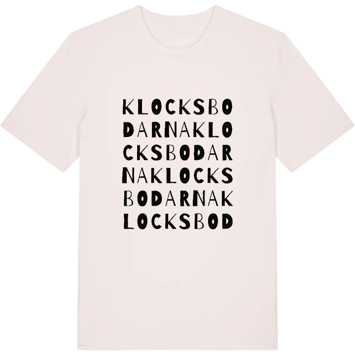 Klocksbodarna ordlek t-shirt – t-shirt från PinShirt