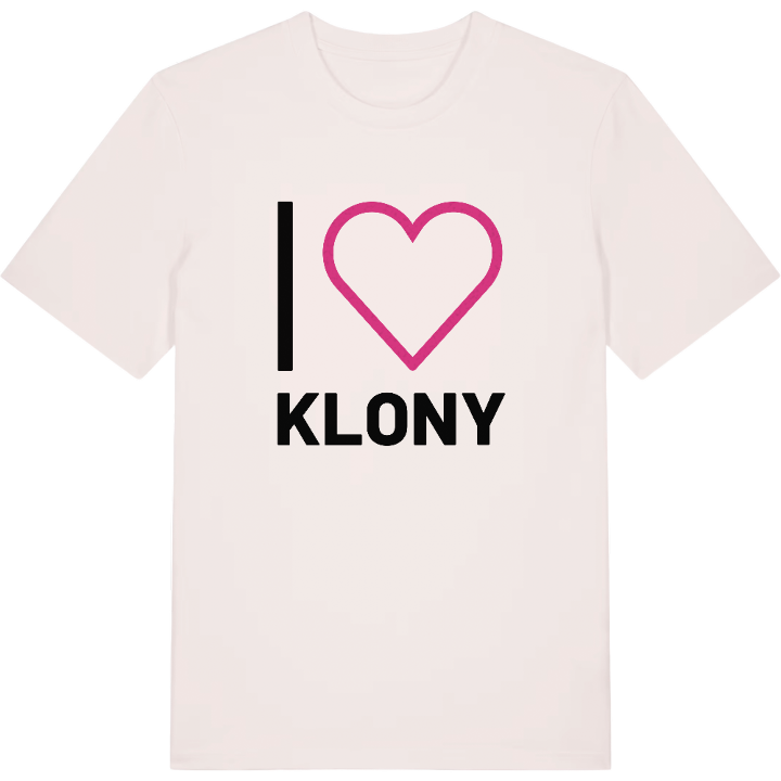 Jag älskar Klony t-shirt stort tryck – t-shirt från PinShirt