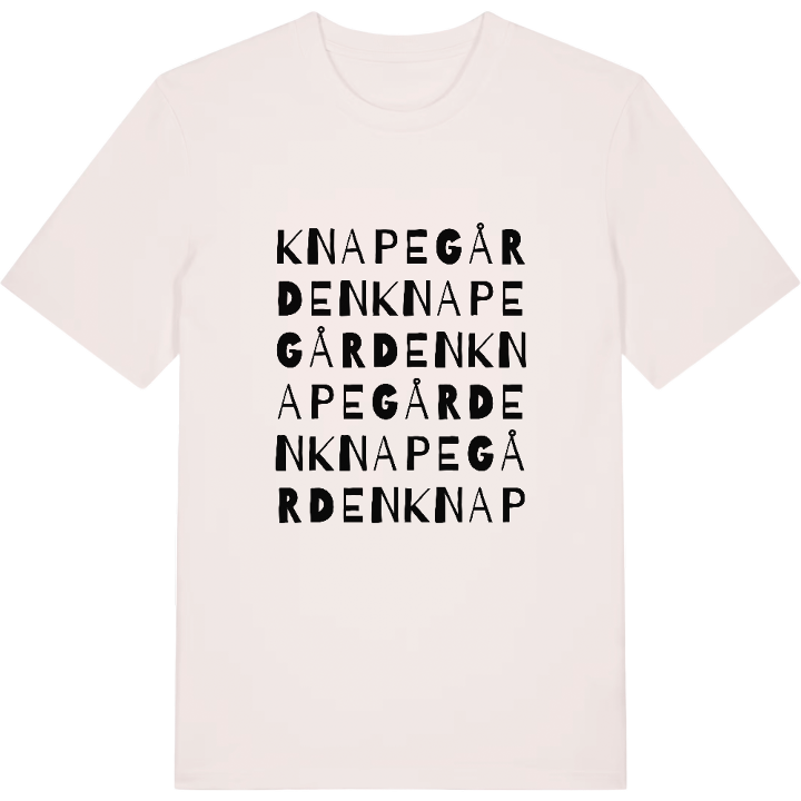 Knapegården ordlek t-shirt – t-shirt från PinShirt