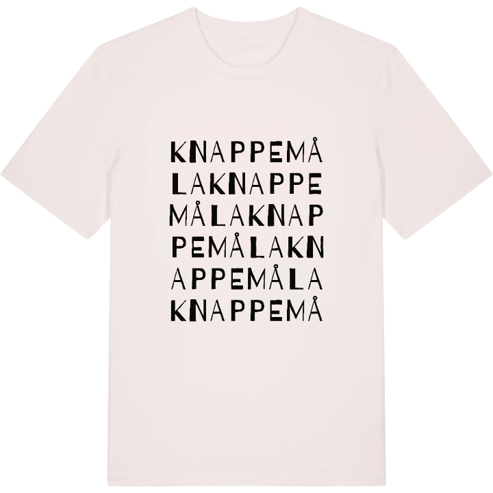 Knappemåla ordlek t-shirt – t-shirt från PinShirt