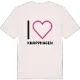 Jag älskar Knapphagen t-shirt stort tryck