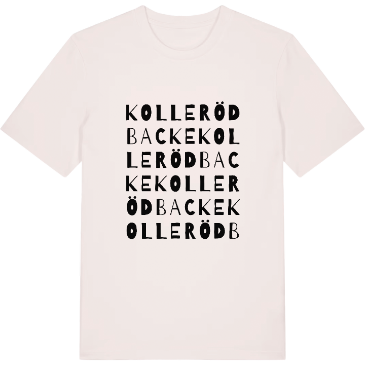 Kolleröd backe ordlek t-shirt – t-shirt från PinShirt