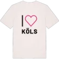 Jag älskar Köls t-shirt stort tryck