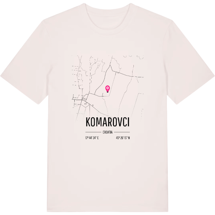 Komarovci karta t-shirt – t-shirt från PinShirt