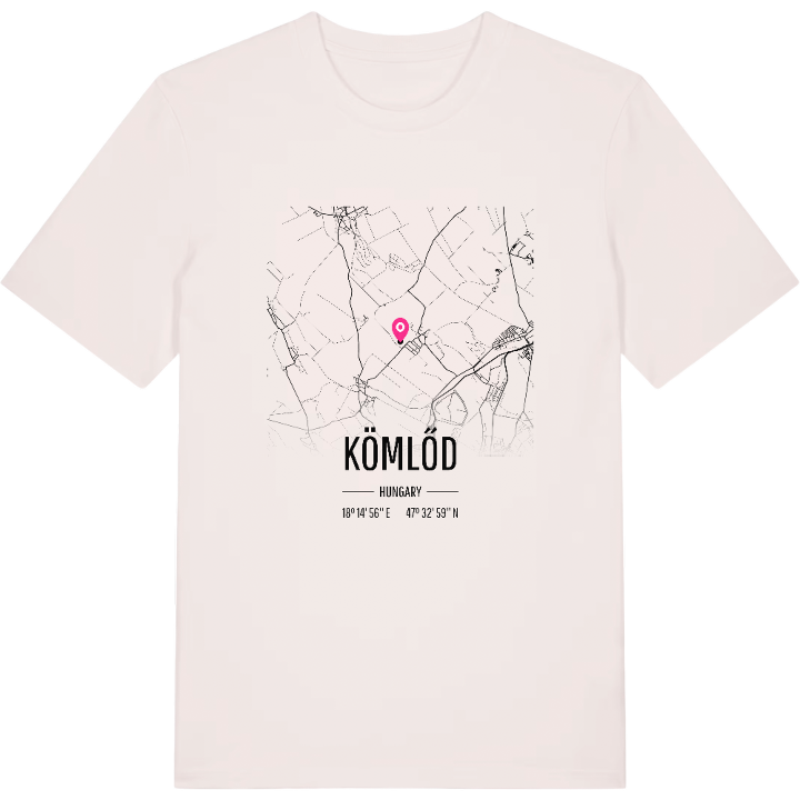 Kömlőd karta t-shirt – t-shirt från PinShirt