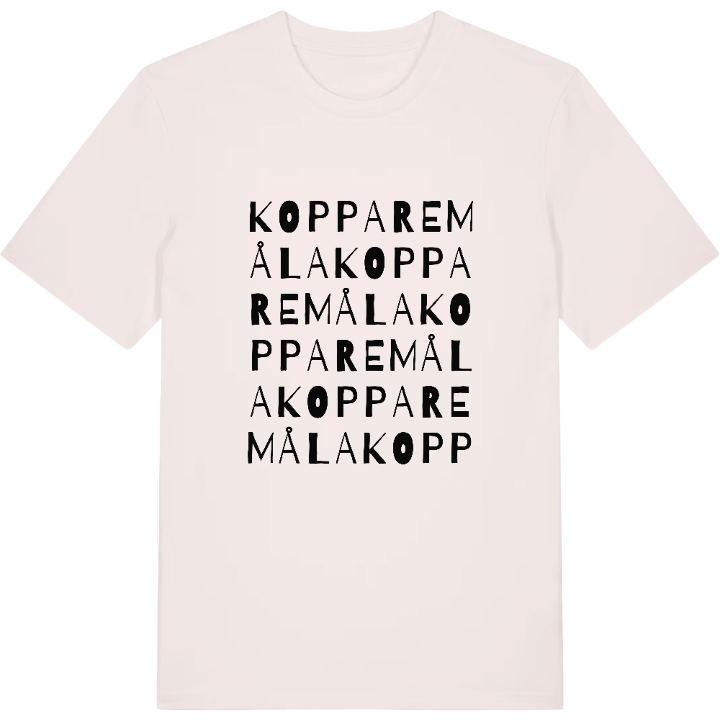 Kopparemåla ordlek t-shirt – t-shirt från PinShirt