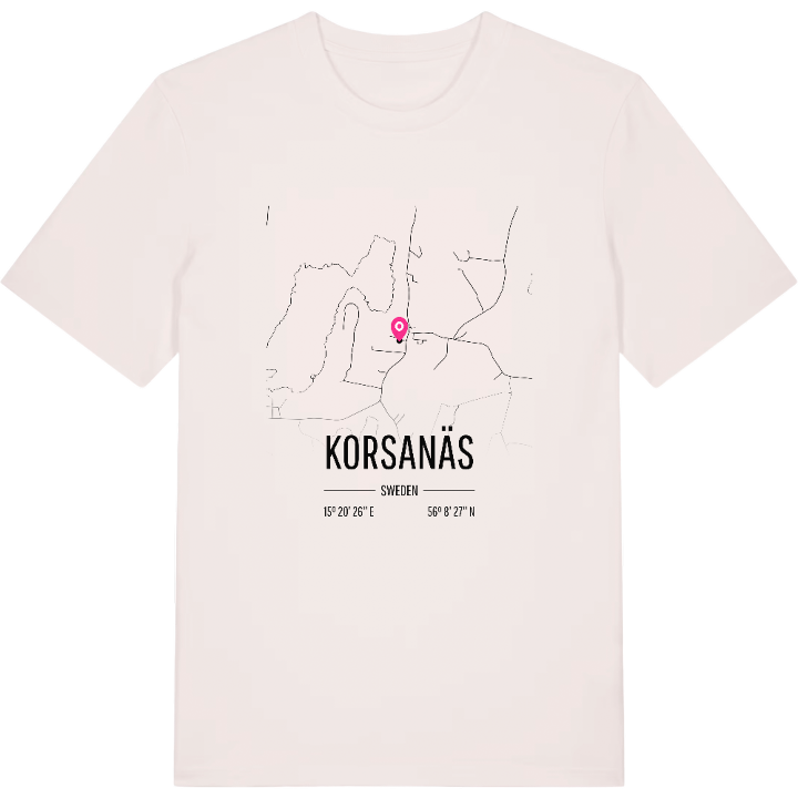 Korsanäs karta t-shirt – t-shirt från PinShirt
