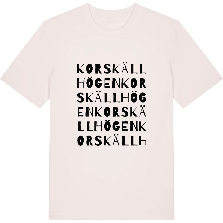 Korskällhögen ordlek t-shirt – t-shirt från PinShirt