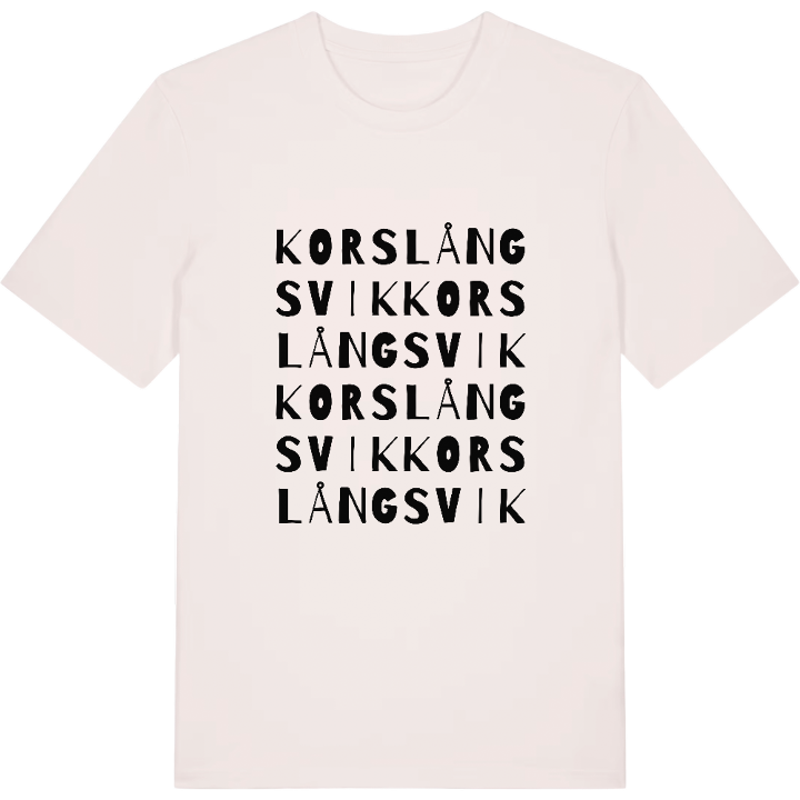 Korslångsvik ordlek t-shirt – t-shirt från PinShirt