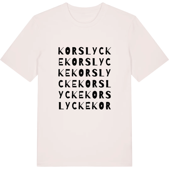 Korslycke ordlek t-shirt – t-shirt från PinShirt