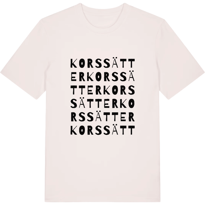 Korssätter ordlek t-shirt – t-shirt från PinShirt
